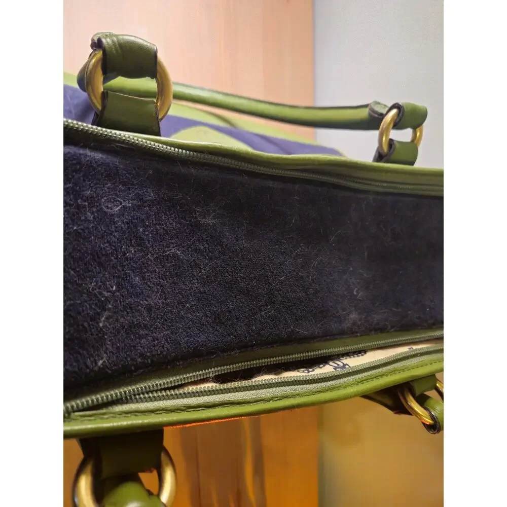 Vintage Y2K Juicy Couture Pet Dog/Cat Carrier Green & Blue Velour